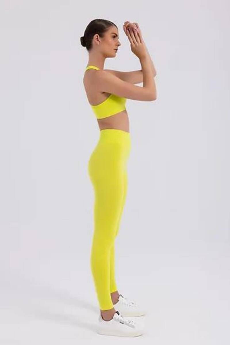 Seamlesstance Soul Space Halter Bra Celery - 5