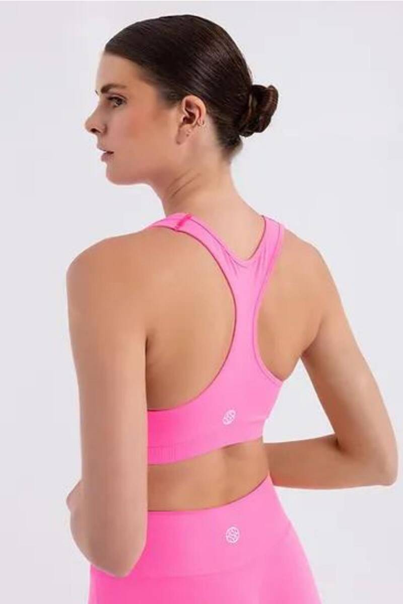 Seamlesstance Soul Space Halter Bra Neon Pink - 3