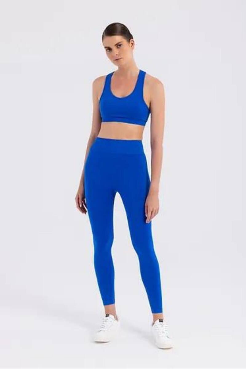 Seamlesstance Soul Space Halter Bra Saks Blue - 1