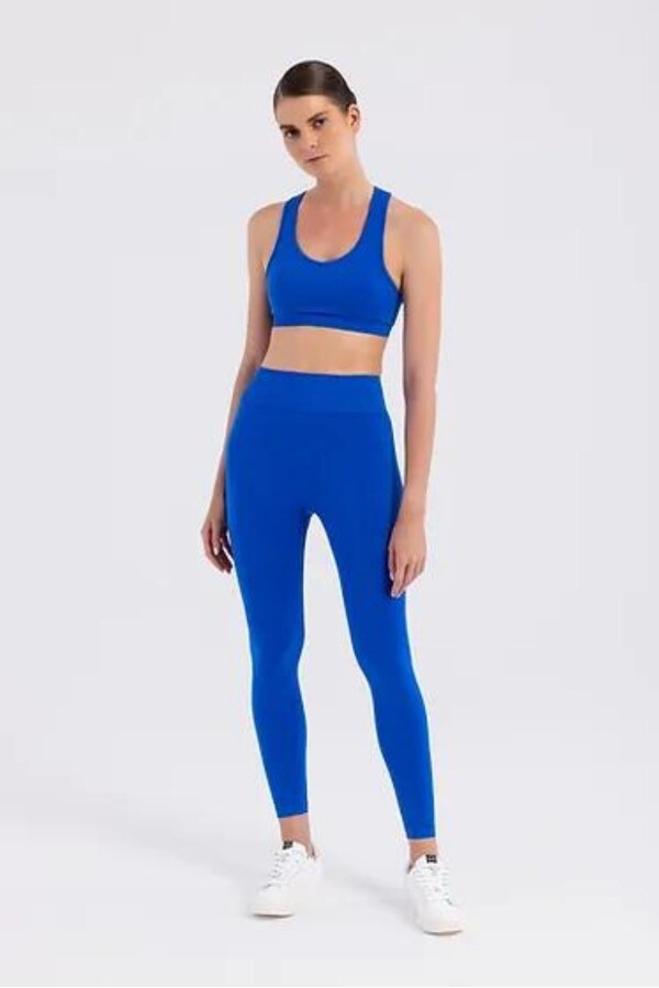 Seamlesstance Soul Space Halter Bra Saks Blue 