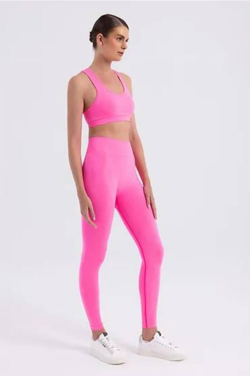 Seamlesstance Soul Space Push Up Büzgülü Tayt Neon Pink - 4