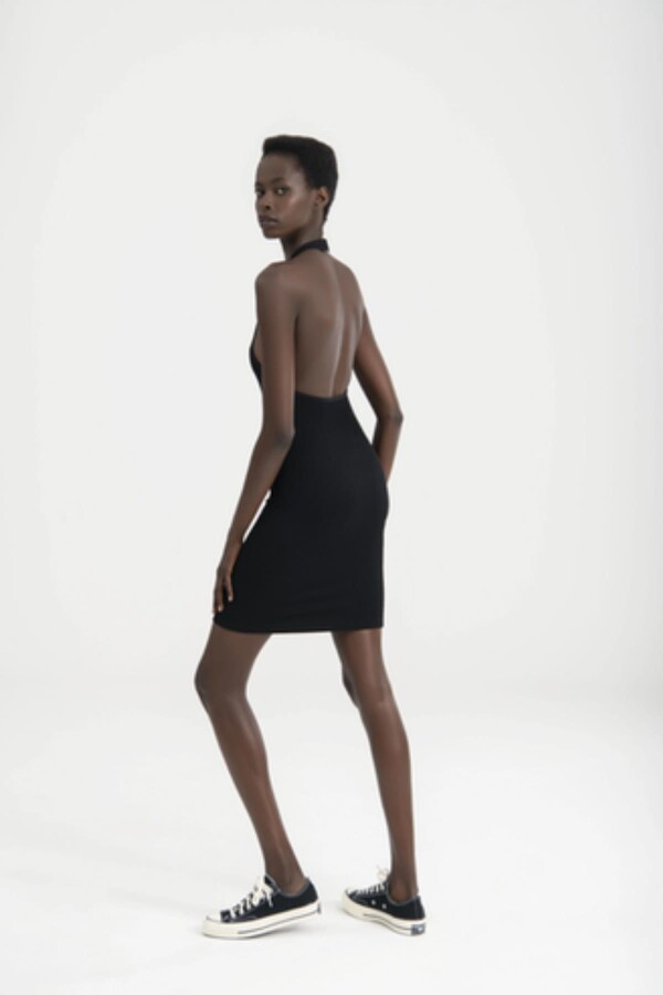 Thankfulness Oris Siyah Elbise - SEAMLESSTANCE (1)