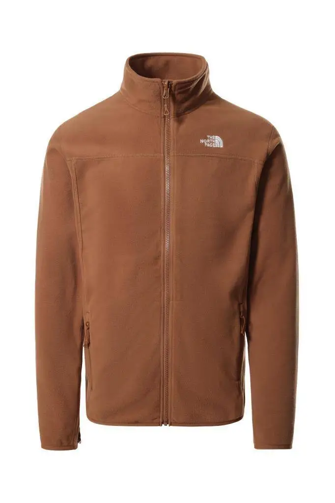 The North Face 100 Glacier Tam Fermuarlı Erkek Polar Kahverengi - 1