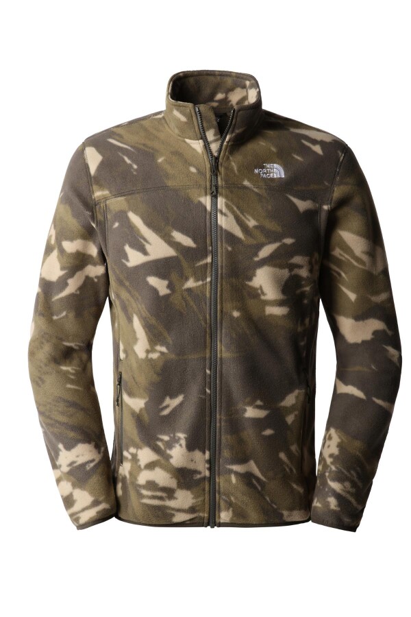 The North Face 100 Glacier Tam Fermuarlı Erkek Polar Kamuflaj 