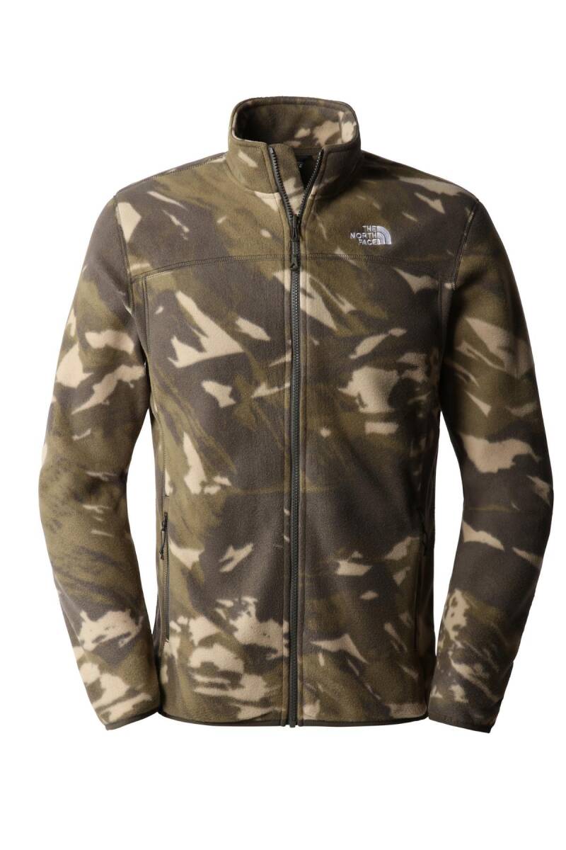 The North Face 100 Glacier Tam Fermuarlı Erkek Polar Kamuflaj - 1