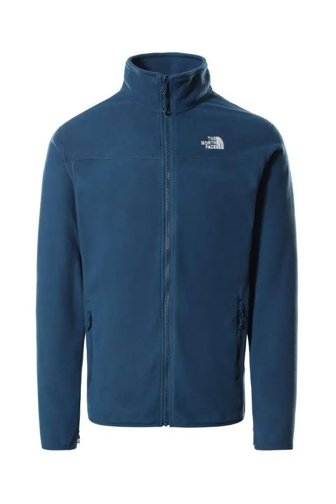 The North Face 100 Glacier Tam Fermuarlı Erkek Polar Lacivert - 1
