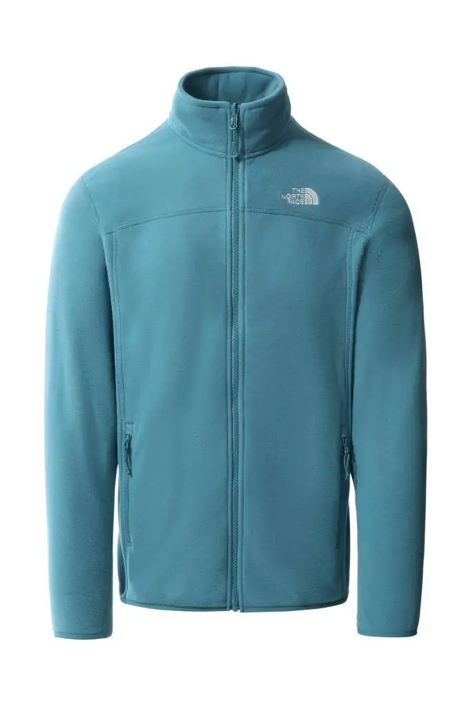 The North Face 100 Glacier Tam Fermuarlı Erkek Polar Mavi - 1