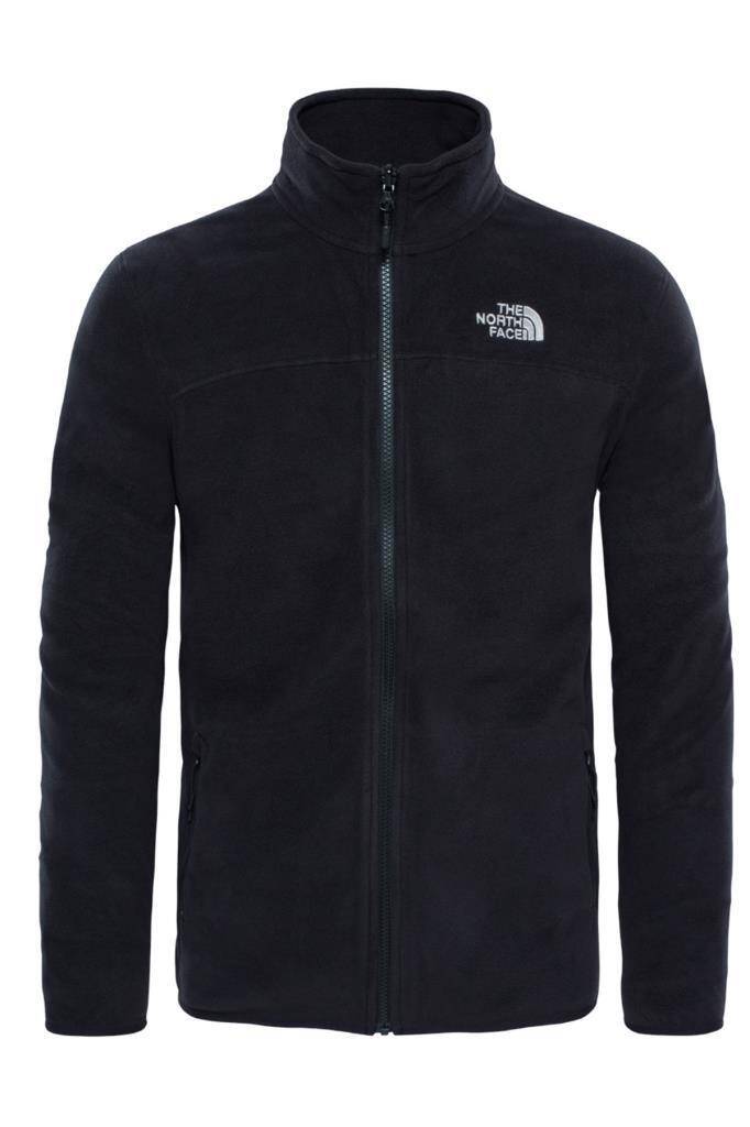 The North Face 100 Glacier Tam Fermuarlı Erkek Polar Siyah - 1