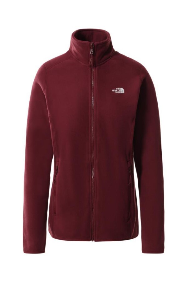 The North Face 100 Glacier Tam Fermuarlı Kadın Polar Bordo - THE NORTH FACE