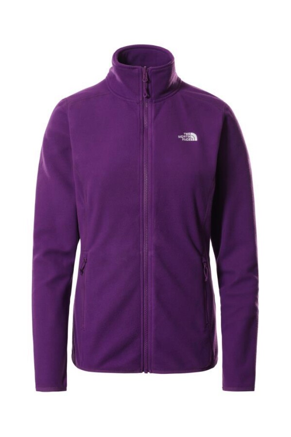 The North Face 100 Glacier Tam Fermuarlı Kadın Polar Mor - THE NORTH FACE