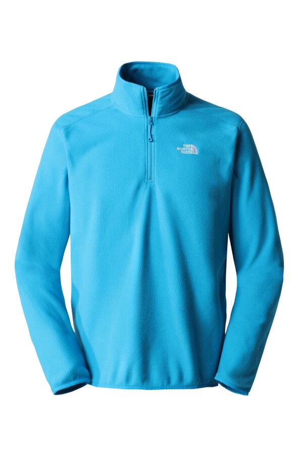 The North Face 100 Glacier Yarım Fermuarlı Erkek Polar Açık Mavi 