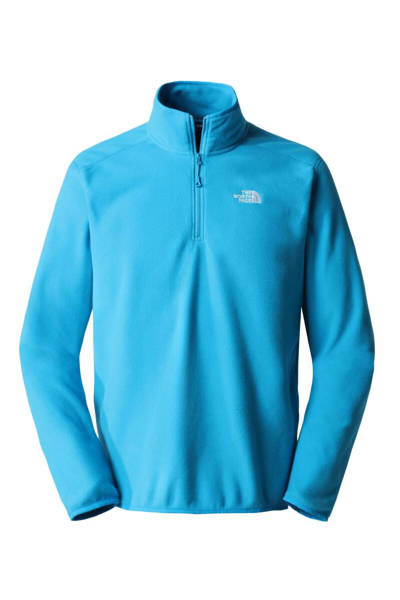 The North Face 100 Glacier Yarım Fermuarlı Erkek Polar Açık Mavi - 1