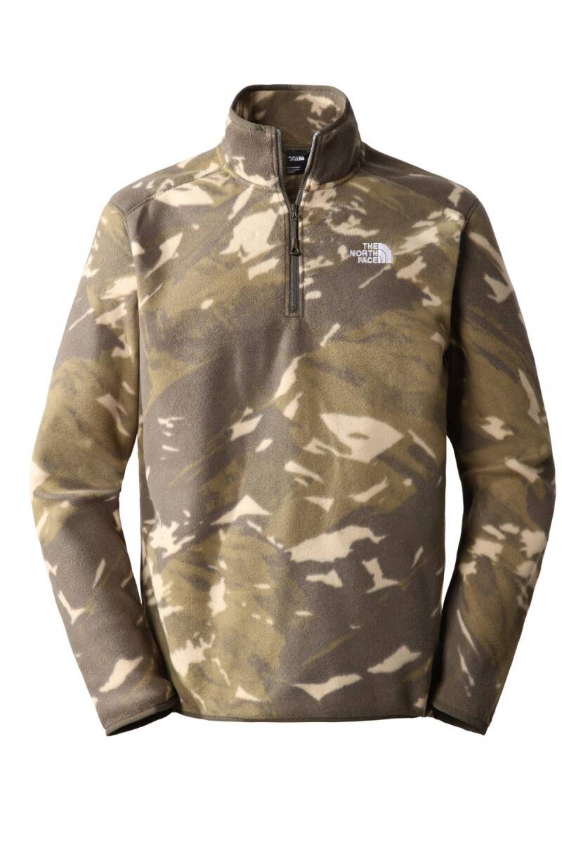 The North Face 100 Glacier Yarım Fermuarlı Erkek Polar Kamuflaj - 1
