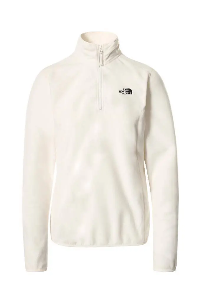 The North Face 100 Glacier Yarım Fermuarlı Kadın Polar Beyaz - 1