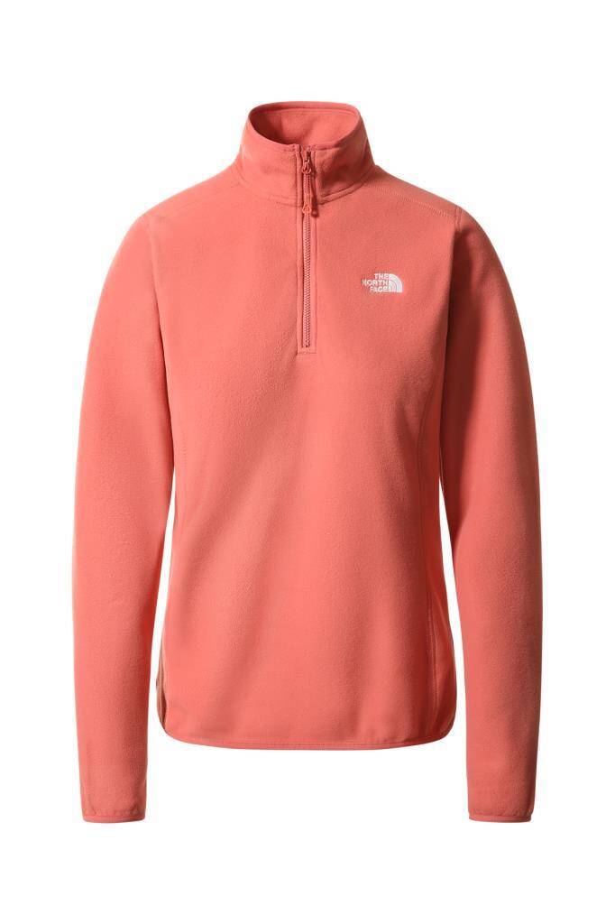 The North Face 100 Glacier Yarım Fermuarlı Kadın Polar Pembe - 1