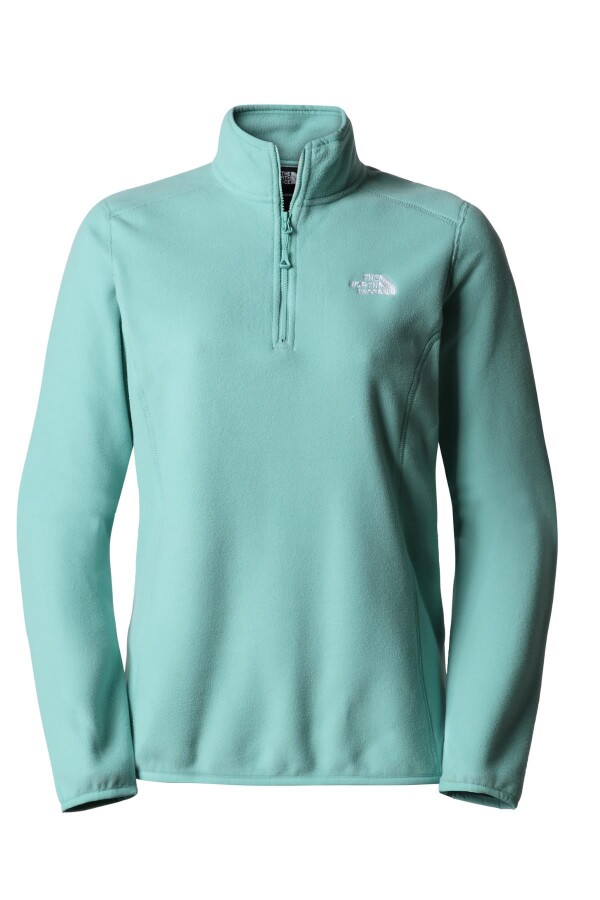 The North Face 100 Glacier Yarım Fermuarlı Kadın Polar Yeşil 