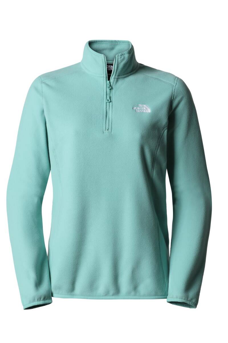 The North Face 100 Glacier Yarım Fermuarlı Kadın Polar Yeşil - 1