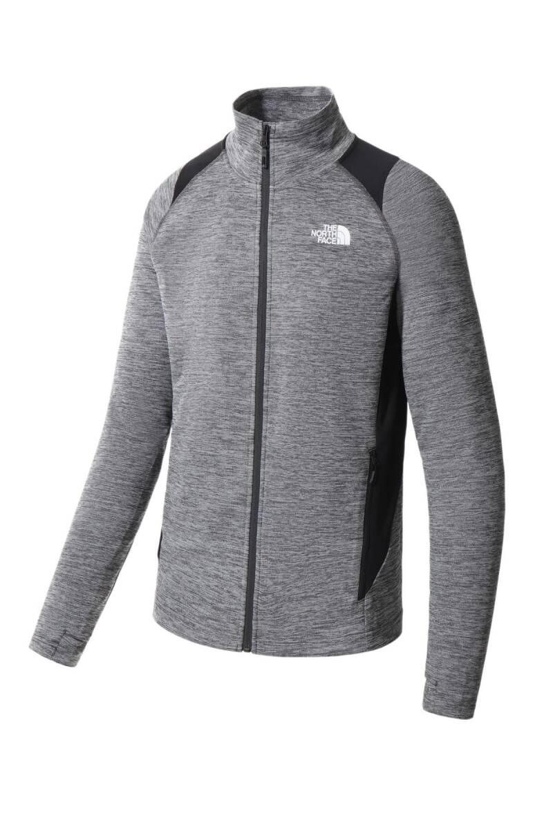 The North Face AO Midlayer Tam Fermuarlı Erkek Polar Gri/Siyah - 1