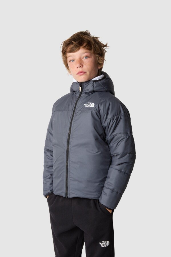 The North Face B Reversible Perrito Jacket Çocuk Mont Siyah Gri 