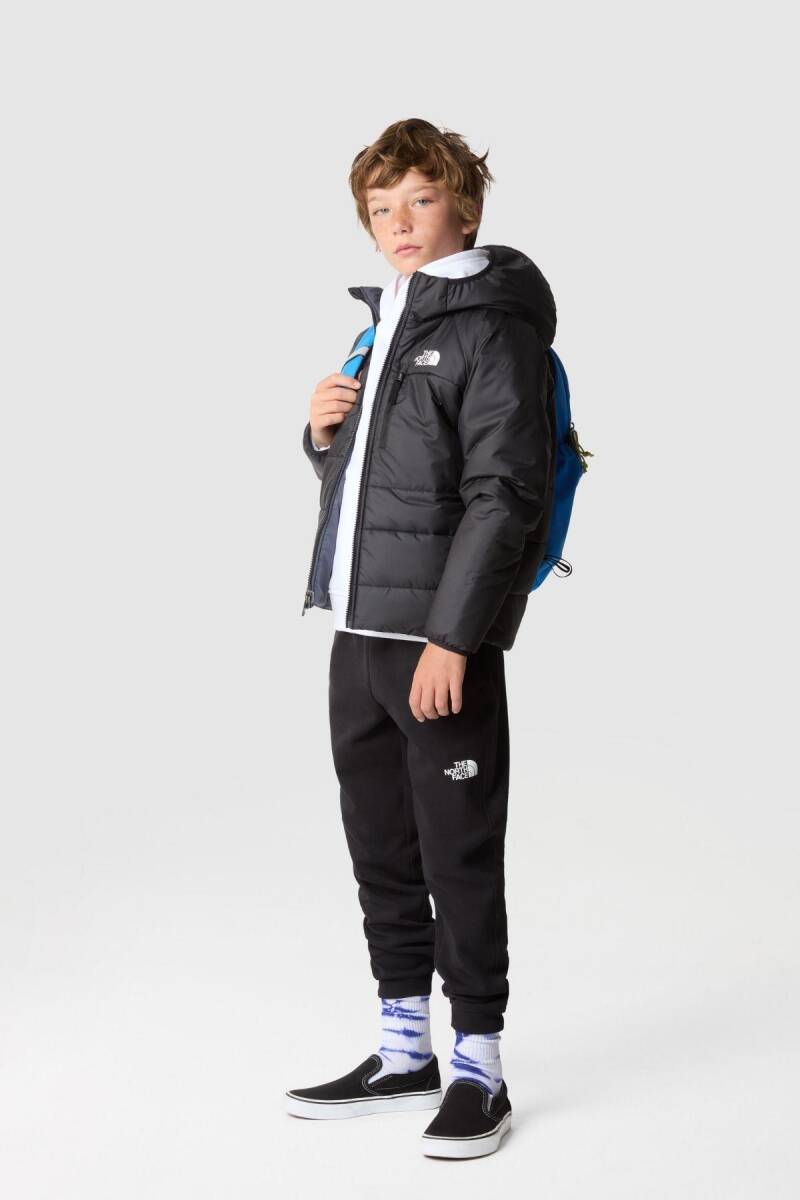The North Face B Reversible Perrito Jacket Çocuk Mont Siyah Gri - 3