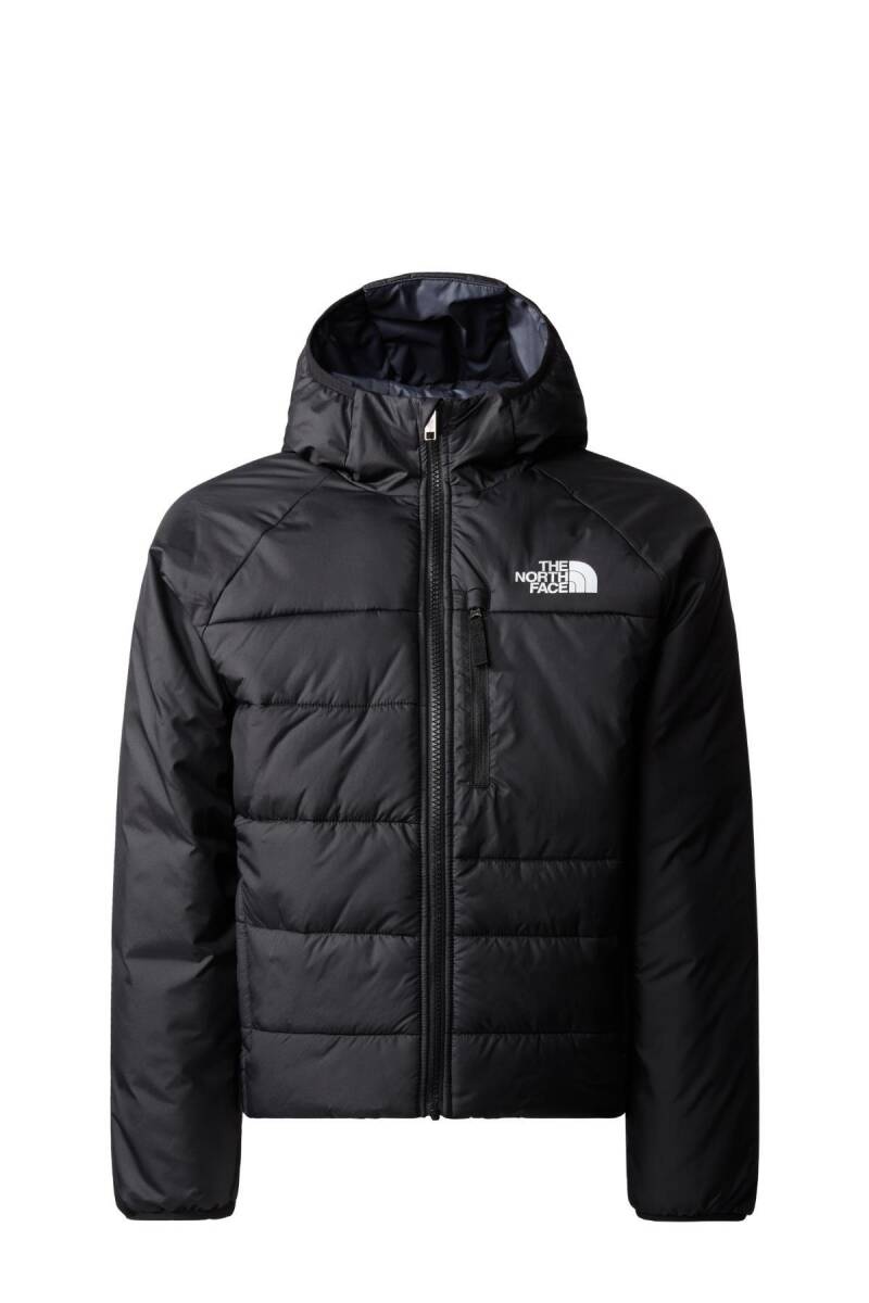 The North Face B Reversible Perrito Jacket Çocuk Mont Siyah Gri - 5