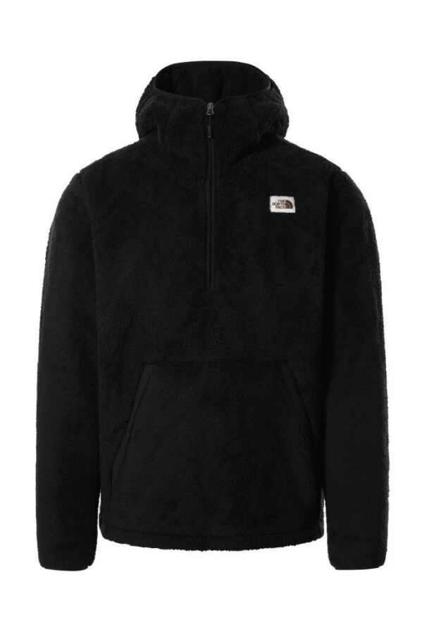 The North Face Campshire Po Hoodie Kapüşonlu Erkek Polar Siyah 