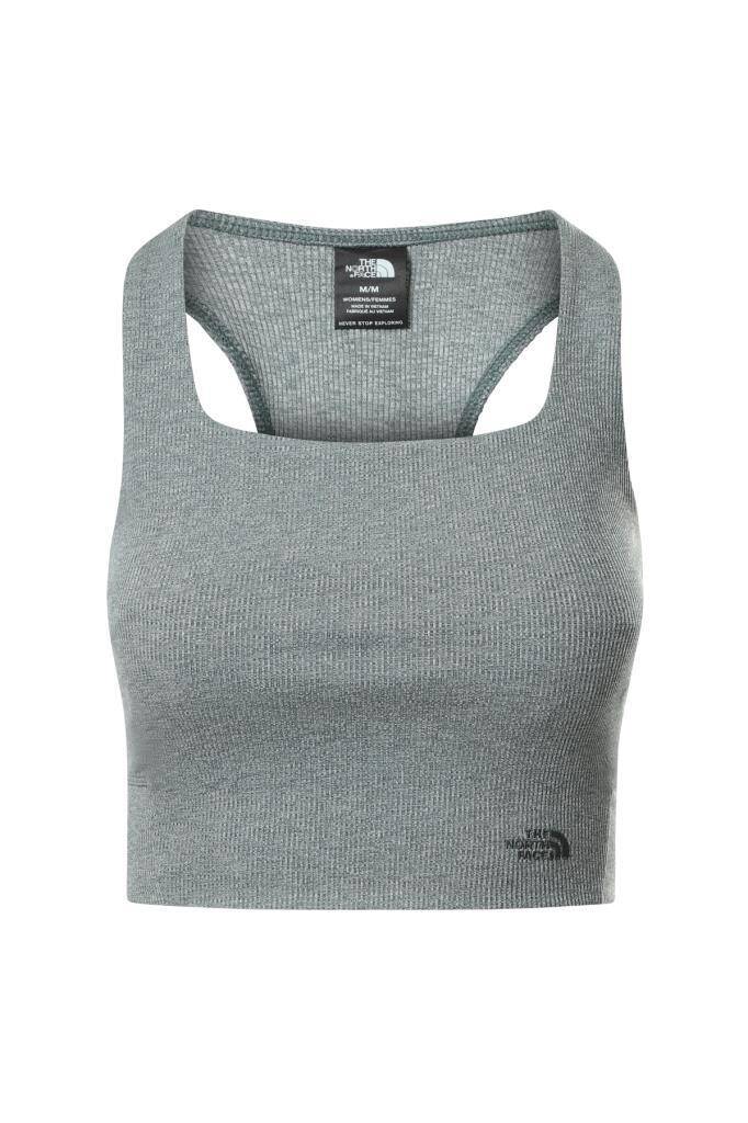 The North Face EA Rubby Hill Rib Knit Tank Kadın Tişört Yeşil - 1