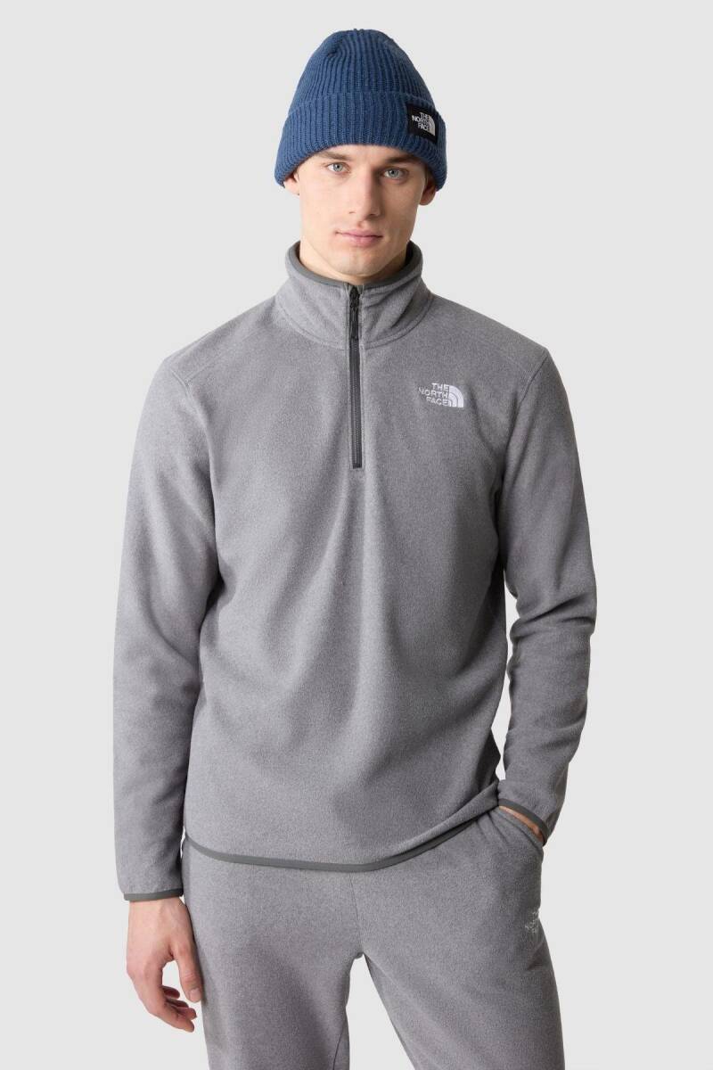 The North Face Erkek 100 Glacier 1/4 Zip - Eu Polar Gri - 1