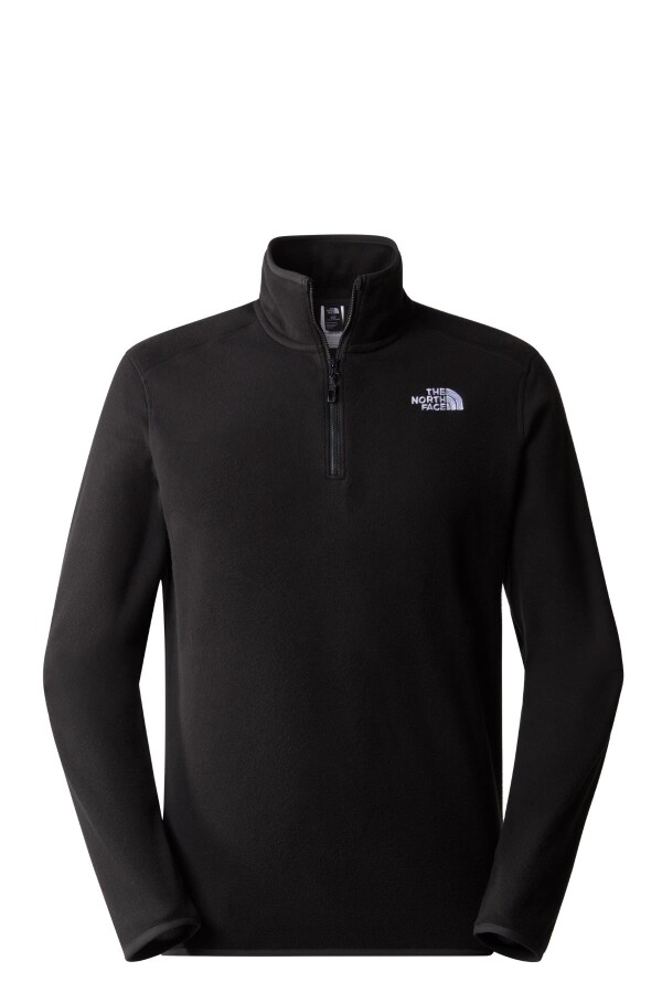 The North Face Erkek 100 Glacier 1/4 Zip - Eu Polar Siyah 