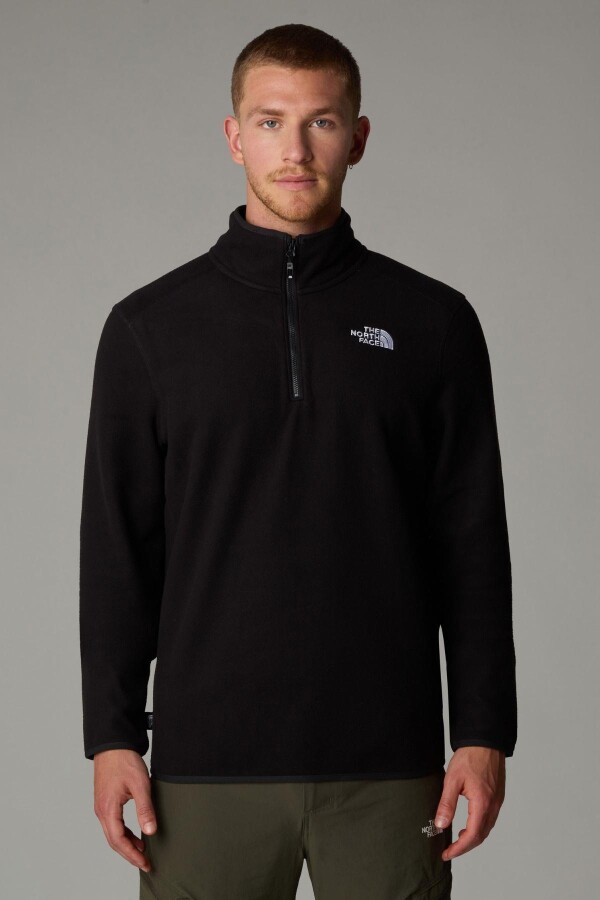 The North Face Erkek 100 Glacier 1/4 Zip Polar Siyah 