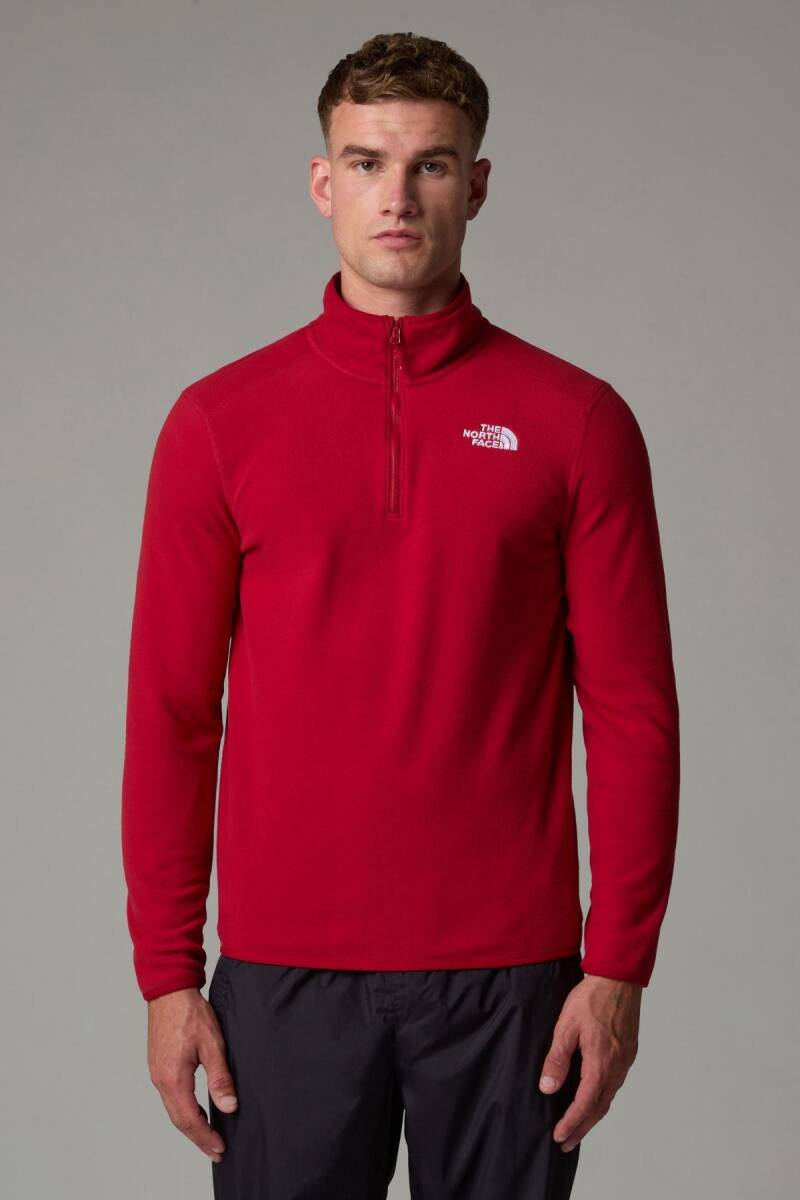 The North Face Erkek 100 Glacier 1/4 Zip Polar Kırmızı - 1