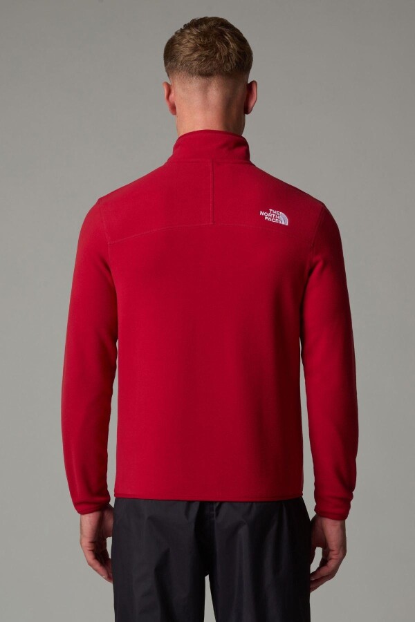 The North Face Erkek 100 Glacier 1/4 Zip Polar Kırmızı - THE NORTH FACE (1)