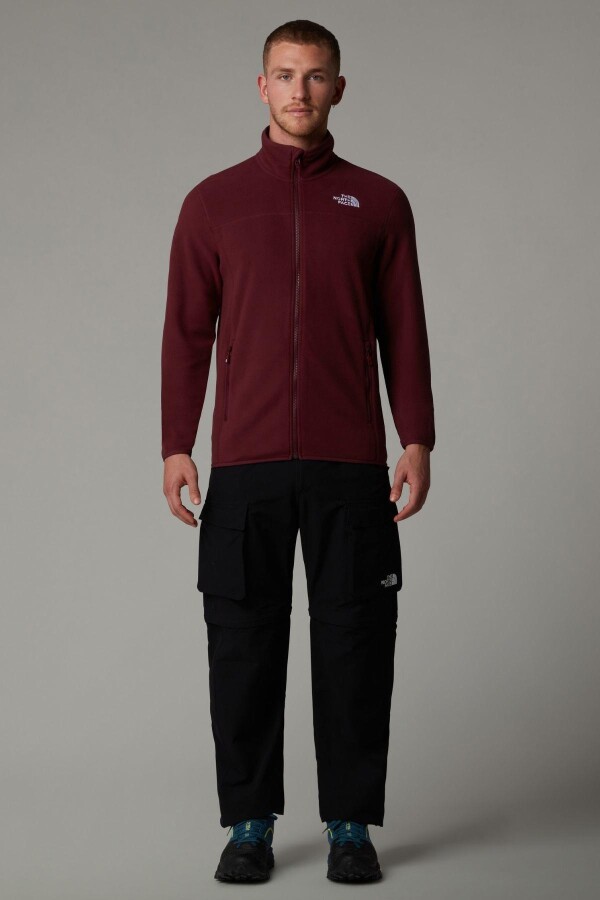 The North Face Erkek 100 Glacier Full Zip Polar Bordo 