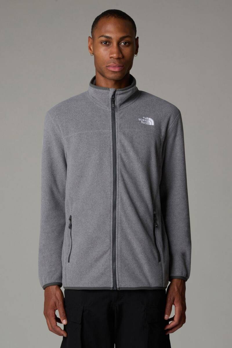 The North Face Erkek 100 Glacier Full Zip Polar Koyu Gri - 1