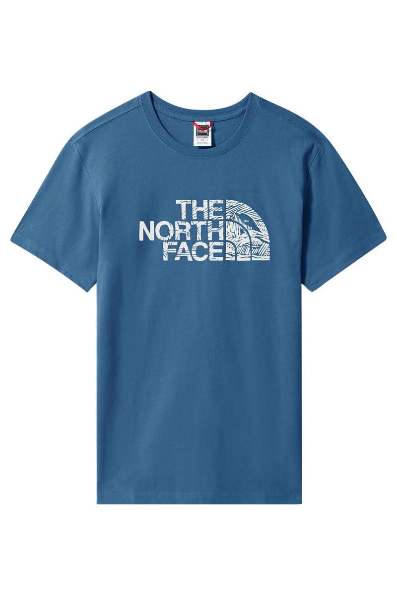 The North Face Erkek S/S Woodcut Dome Tee Banff Blue Tişört - 1