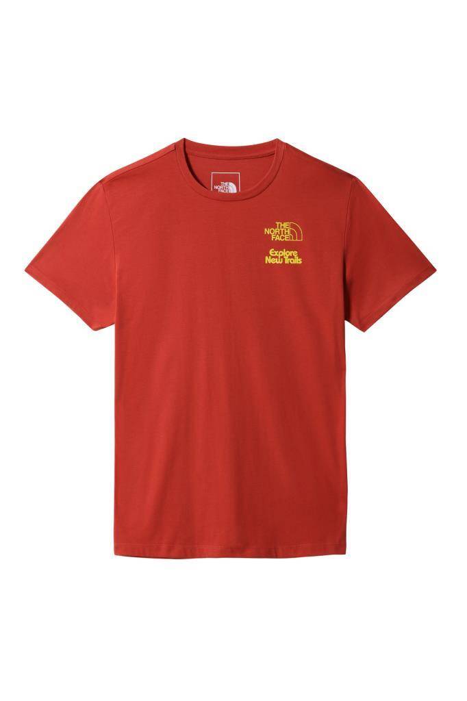 The North Face Foundation Graphic Erkek Tişört Kırmızı - 1