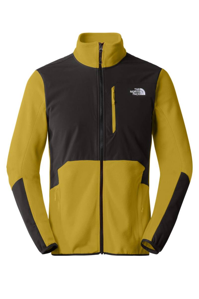 The North Face Glacier Pro Tam Fermuarlı Erkek Polar Sarı/Siyah - 1