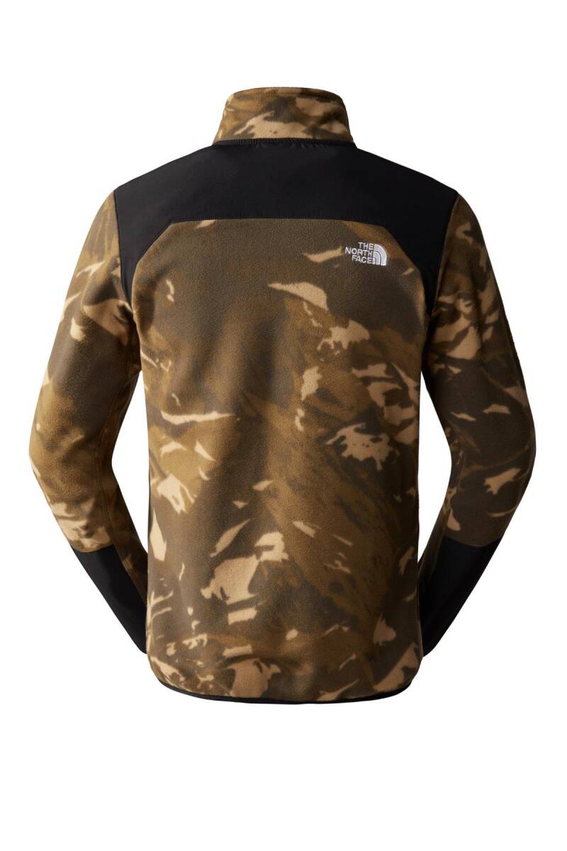 The North Face Glacier Pro Yarım Fermuarlı Erkek Polar Haki/Siyah - 2