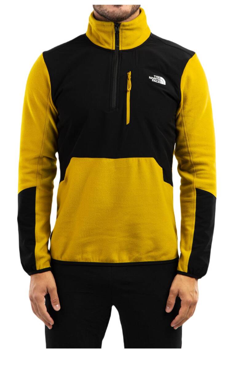 The North Face Glacier Pro Yarım Fermuarlı Erkek Polar Sarı/Siyah - 1