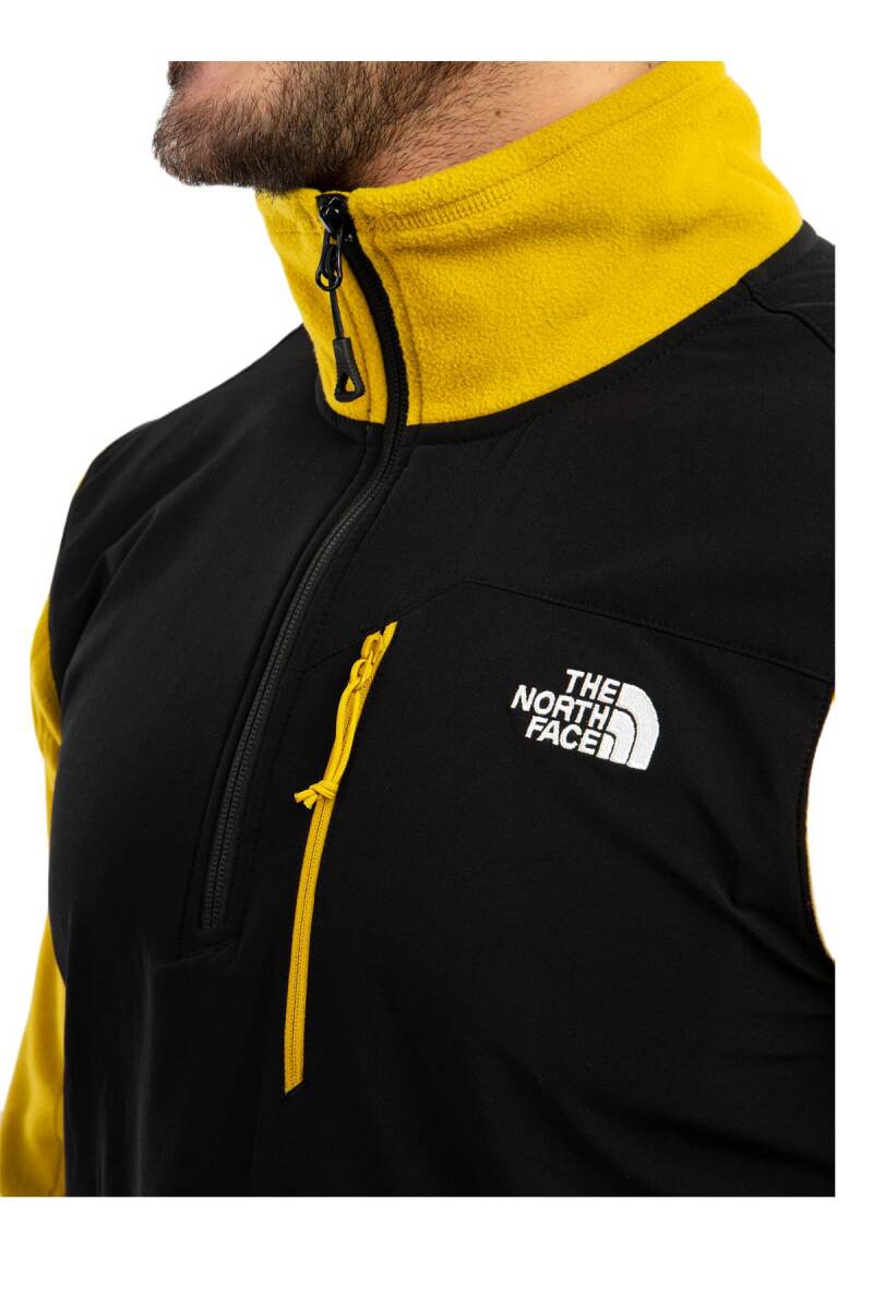 The North Face Glacier Pro Yarım Fermuarlı Erkek Polar Sarı/Siyah - 2