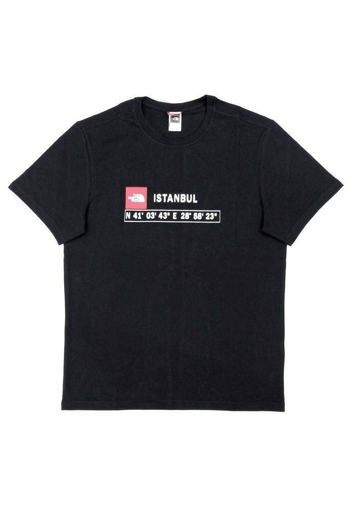 The North Face GPS İstanbul Erkek Tişört Siyah - 1