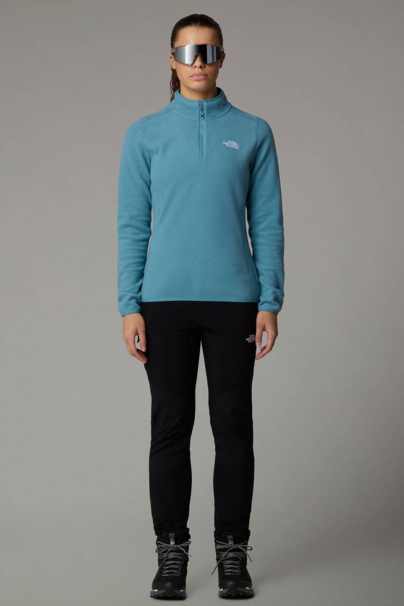 The North Face Kadın 100 Glacier 1/4 Zip Polar Mavi - 2