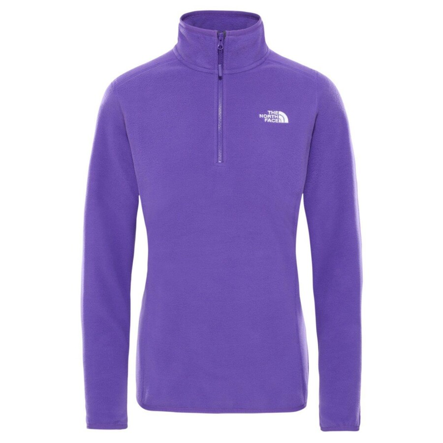 The North Face Kadın 100 GLACIER 1/4 ZP Yarı Fermuarlı Gravıty Purple Polar 