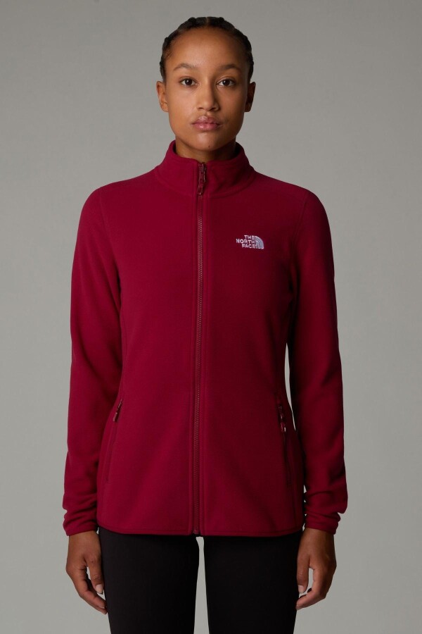 The North Face Kadın 100 Glacier FZ Polar Bordo - THE NORTH FACE