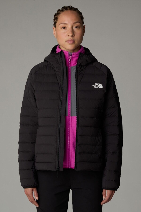 The North Face Kadın Belleview Stretch Down Hoodie Mont Siyah 