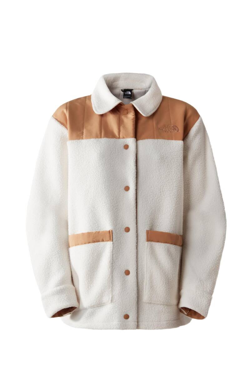 The North Face Kadın Cragmont Fleece Shacket Polar Krem - 1