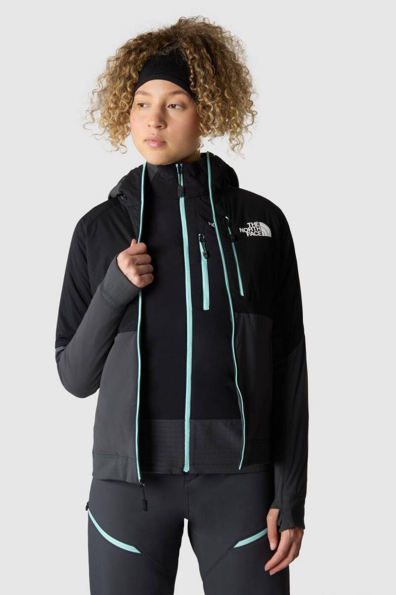 The North Face Kadın Dawn Turn Hybrid Ventrix Hoodie Ceket Gri/Siyah - 4