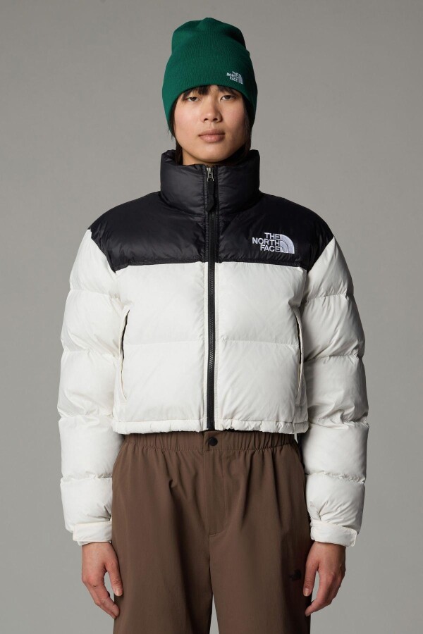 The North Face Kadın Nuptse Kısa Mont Beyaz 