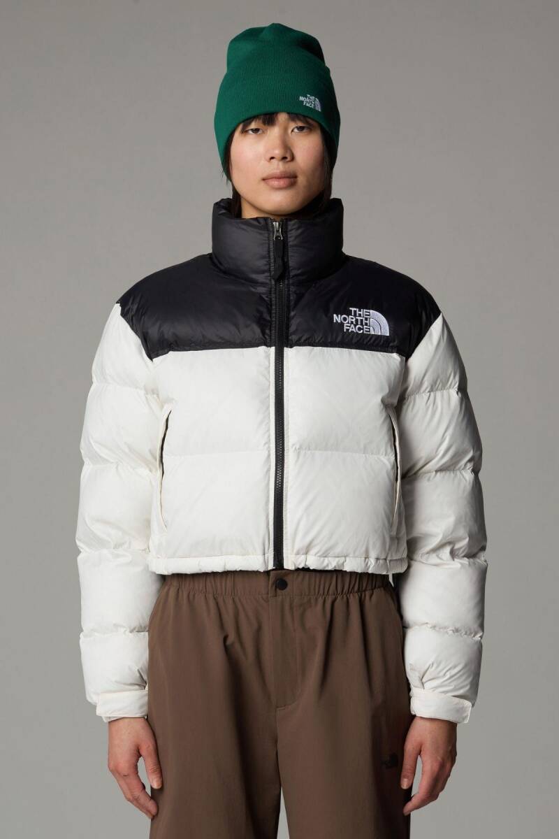 The North Face Kadın Nuptse Kısa Mont Beyaz - 1