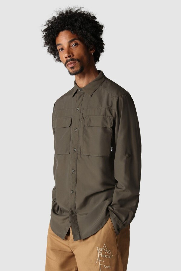 The North Face M L/S Sequoia Shirt Erkek Outdoor Gömlek Haki 